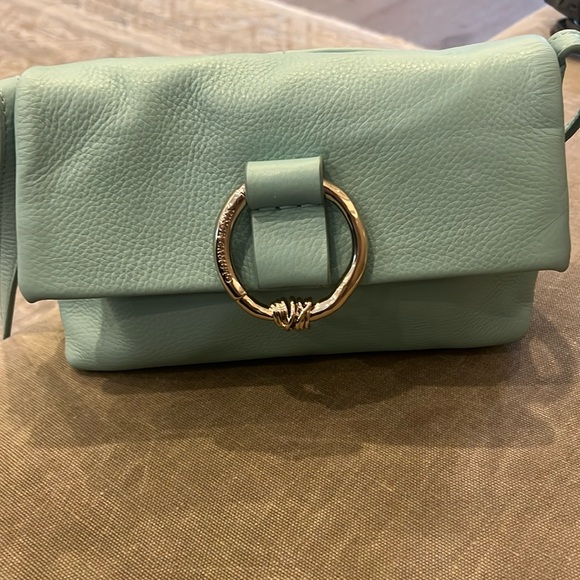 Vince Camuto Mint Green Crossbody Bag with Textured Leather Finish - Picture 1 of 5
